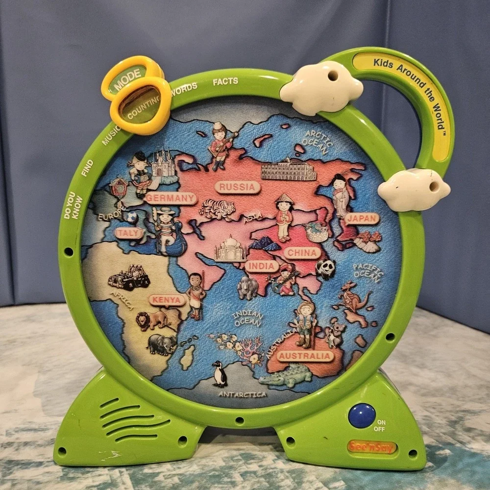 Mattel Kids Around The World See 'N Say Touchscreen Learning Toy 2000‎ WORKING